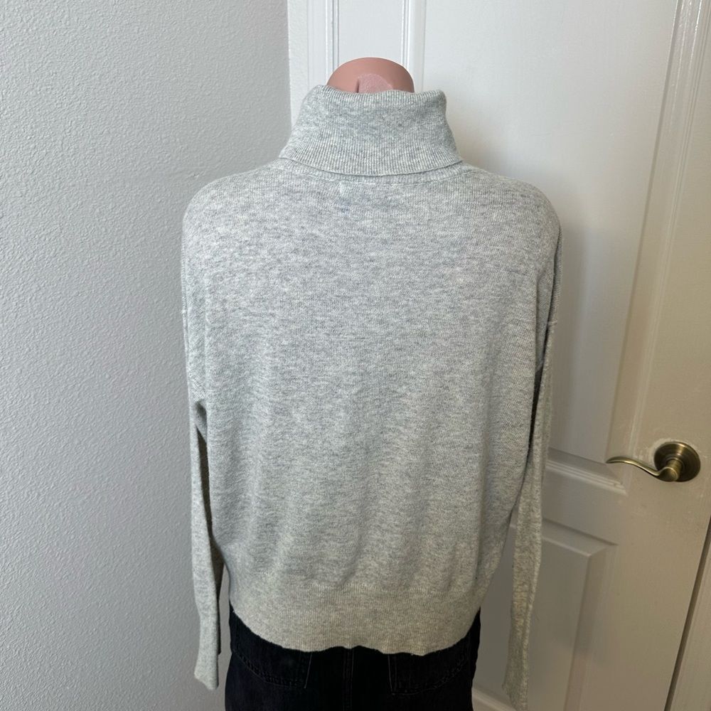 Bécool Gray Knit Turtleneck Sweater Sz L - Picture 3 of 4